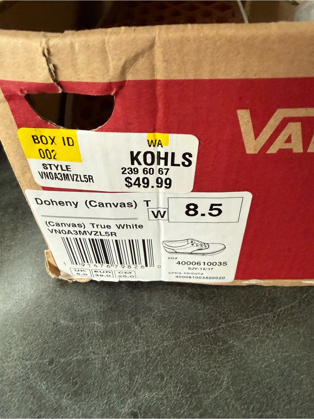 Vans White Canvas Low-Top Sneakers - Picture 5 of 5